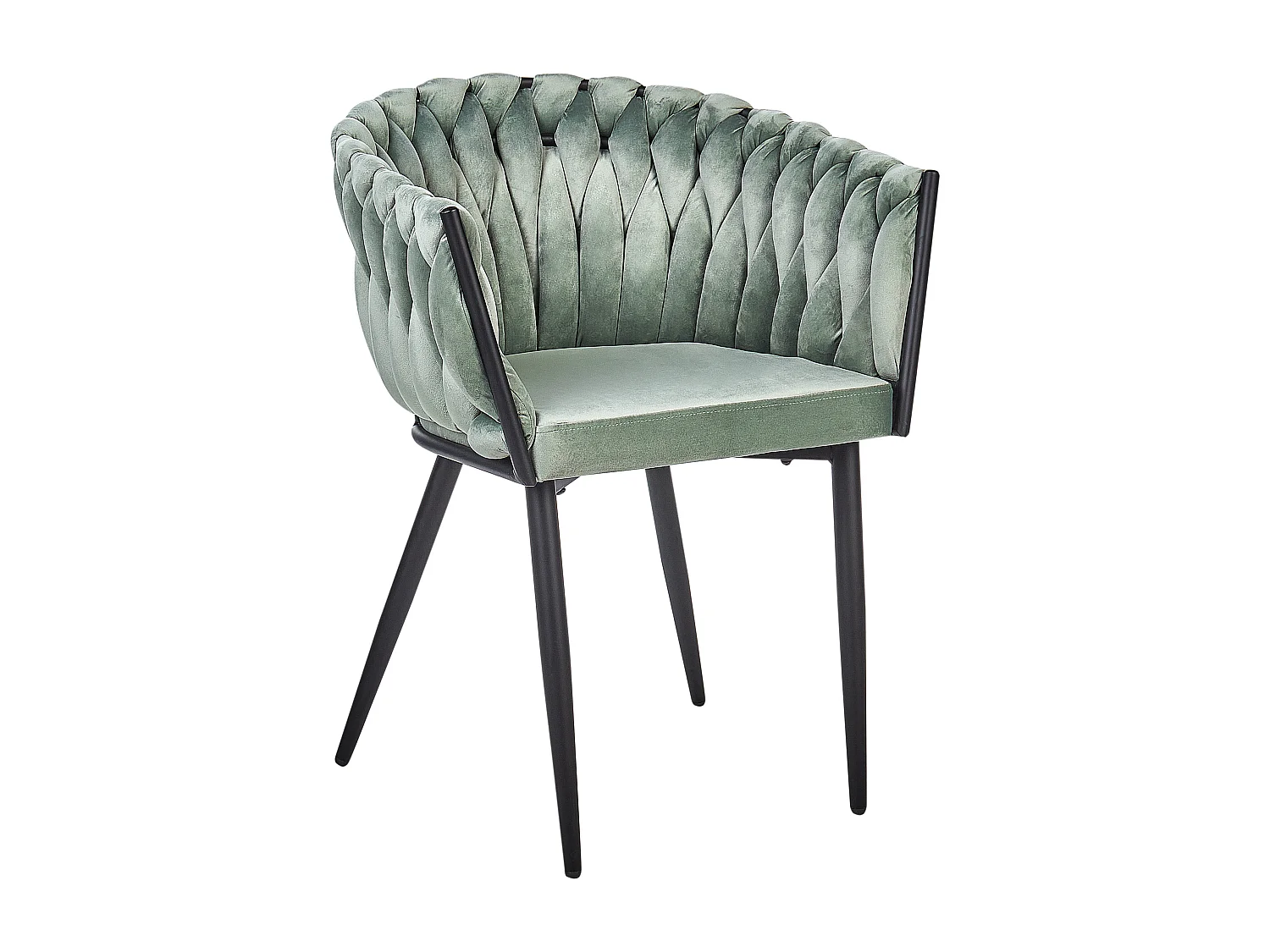 Sedia da pranzo Set di 2 Velluto Verde chiaro MILAN