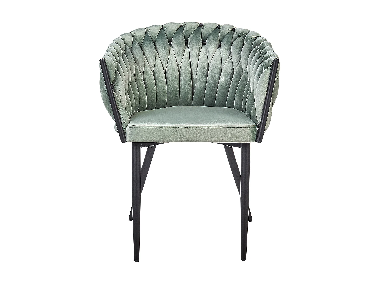 Sedia da pranzo Set di 2 Velluto Verde chiaro MILAN