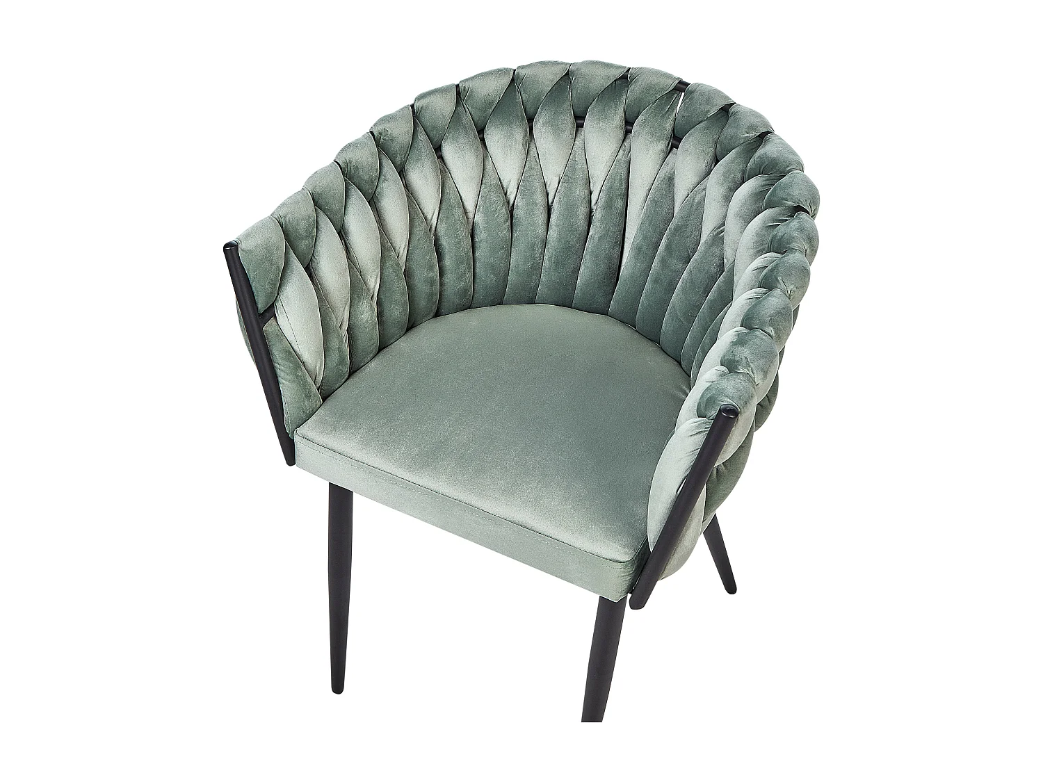 Sedia da pranzo Set di 2 Velluto Verde chiaro MILAN