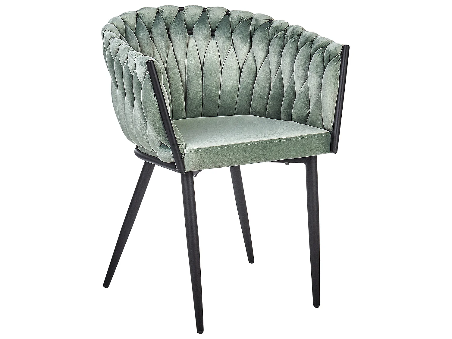 Chaise de salle à manger Set de 2 Velours Vert clair MILAN