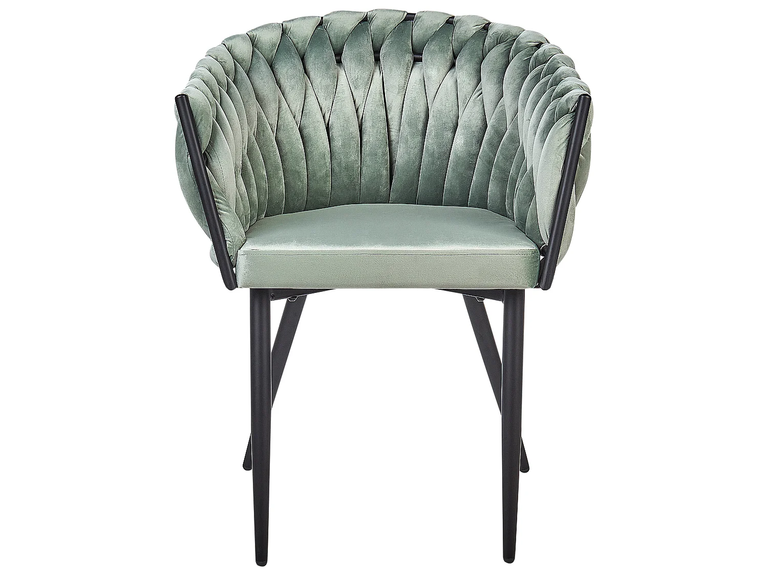 Chaise de salle à manger Set de 2 Velours Vert clair MILAN