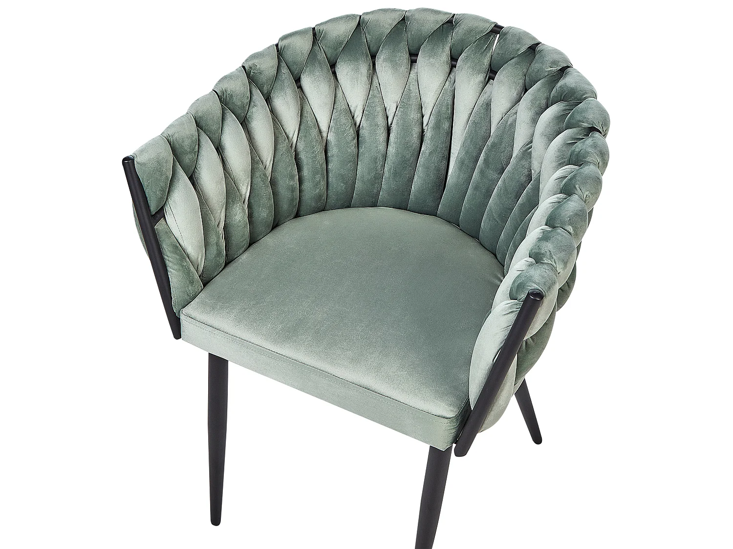 Chaise de salle à manger Set de 2 Velours Vert clair MILAN