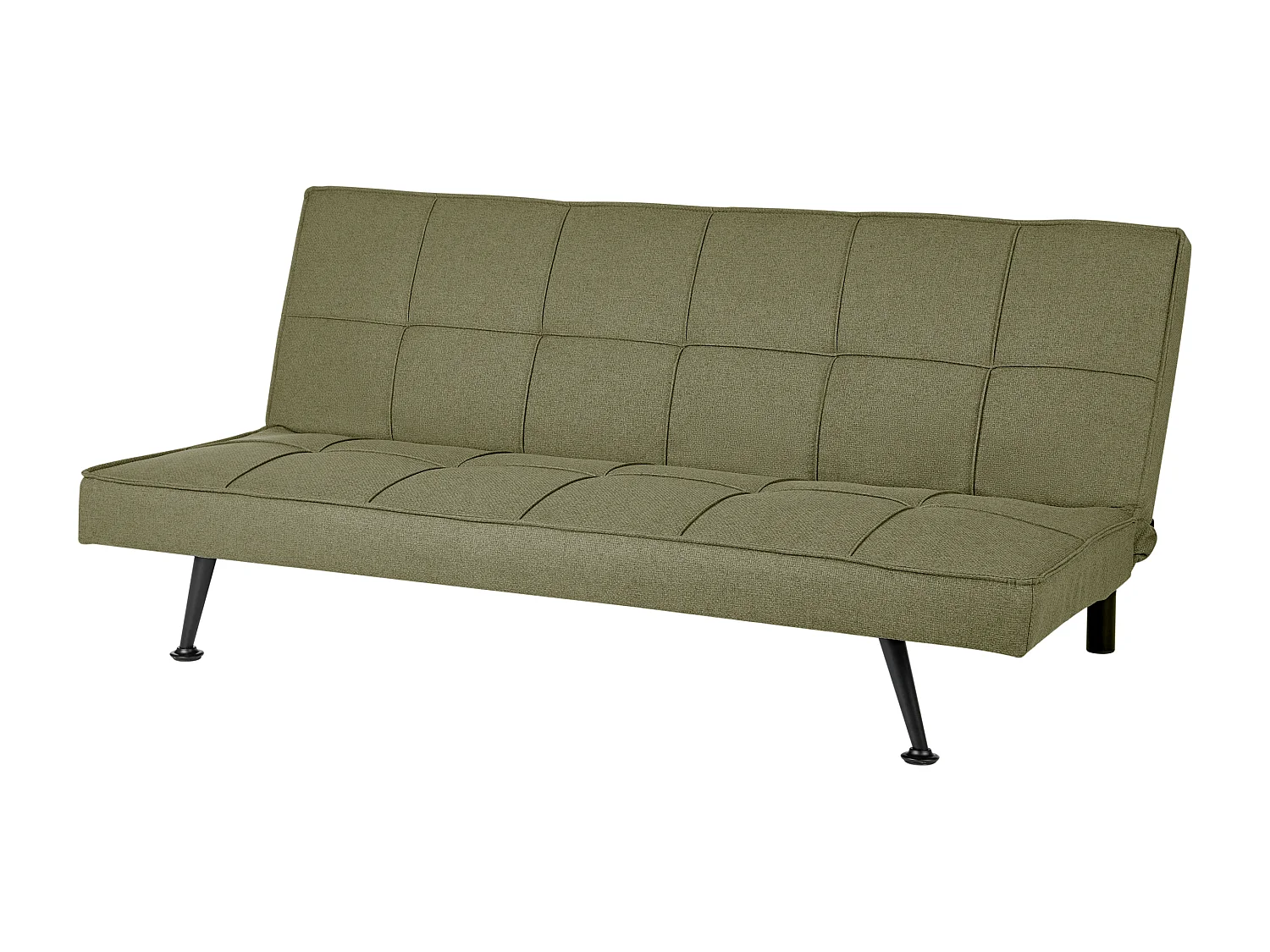 Canapé-lit 3 places HASLE Tissu Vert olive