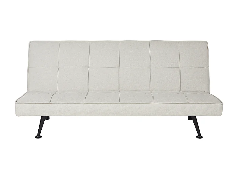 3-Sitzer Sofa mit Schlaffunktion Stoff beige Schlafsofa ohne Armlehnen Hasle
