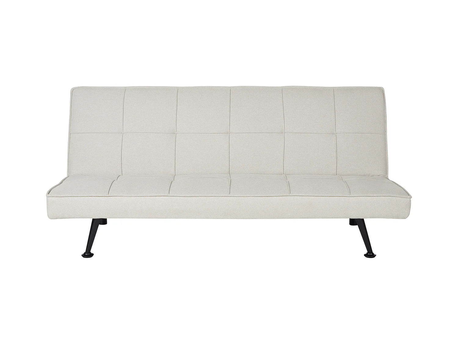 Slaapbank HASLE Stof Lichtbeige 3-zitter