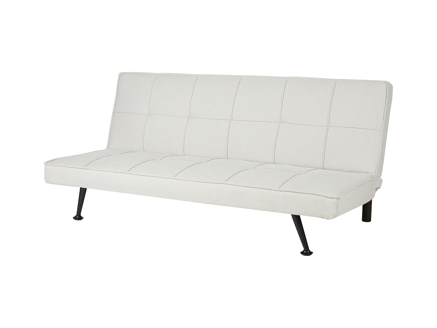 Slaapbank HASLE Stof Lichtbeige 3-zitter