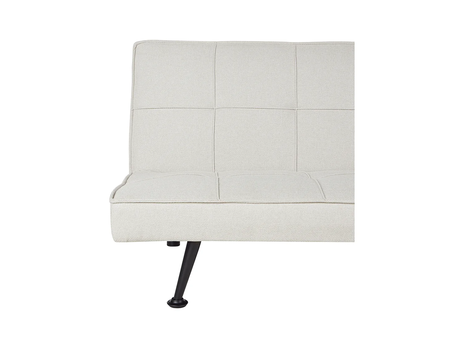 Slaapbank HASLE Stof Lichtbeige 3-zitter