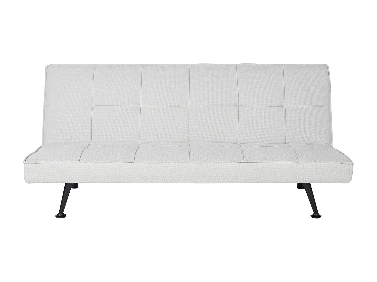 3-Sitzer Sofa mit Schlaffunktion Stoff grau Schlafsofa ohne Armlehnen Hasle