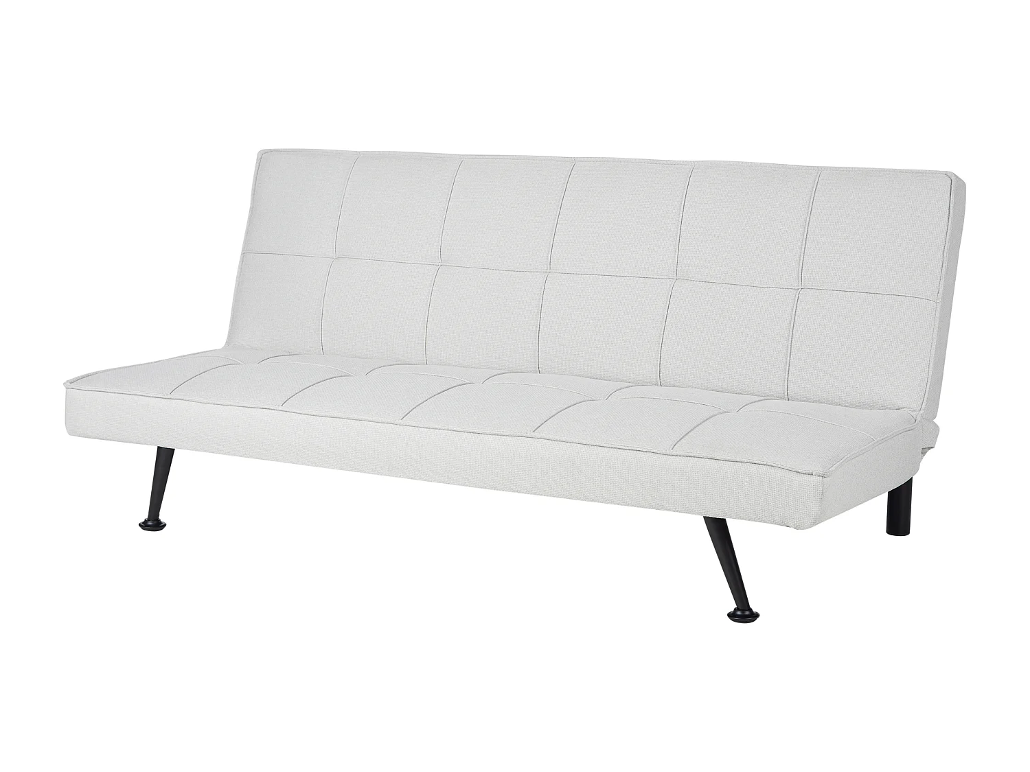 3-Sitzer Sofa mit Schlaffunktion Stoff grau Schlafsofa ohne Armlehnen Hasle