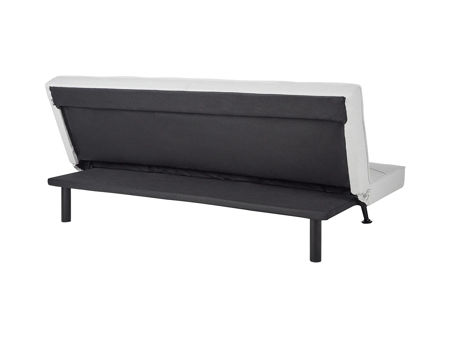 3-Sitzer Sofa mit Schlaffunktion Stoff grau Schlafsofa ohne Armlehnen Hasle