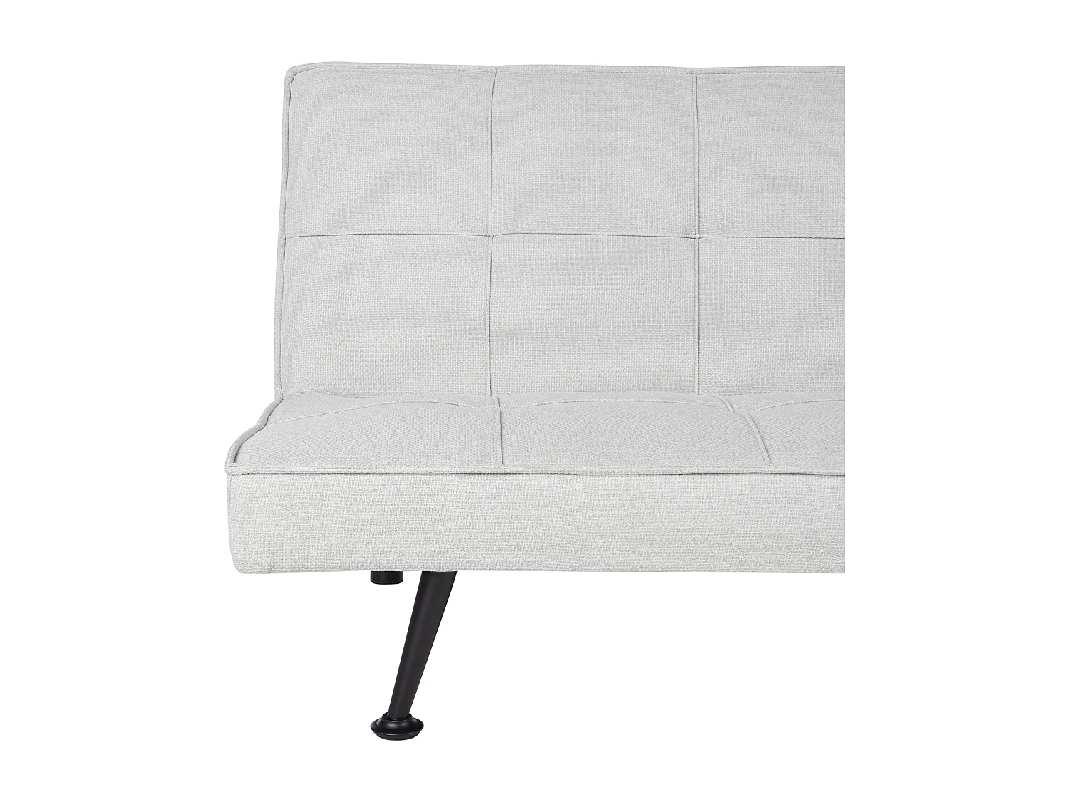3-Sitzer Sofa mit Schlaffunktion Stoff grau Schlafsofa ohne Armlehnen Hasle