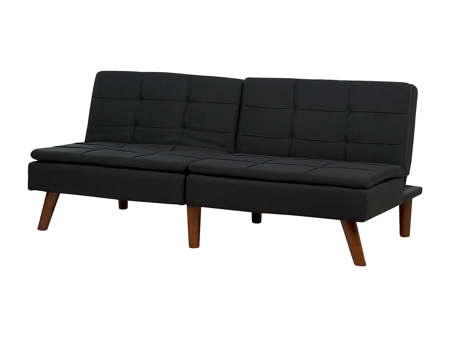 Sofá-cama RONNE Tecido Preto 3 lugares