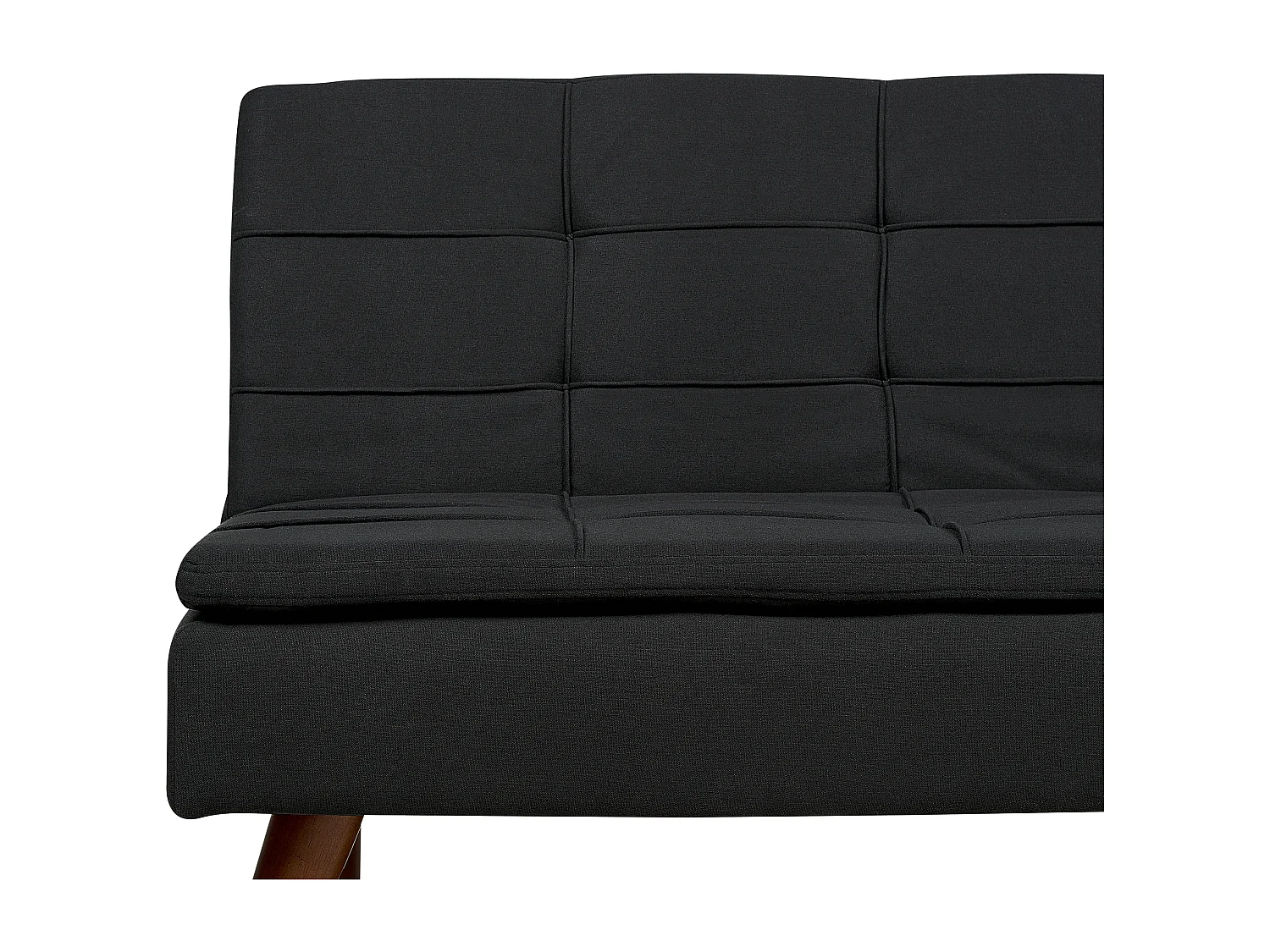 Sofá-cama RONNE Tecido Preto 3 lugares