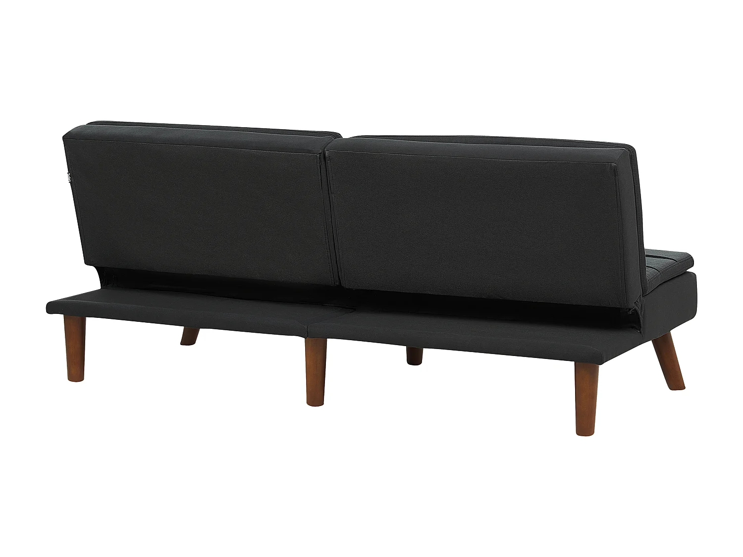 Schlafsofa RONNE Stoff Schwarz 3-Sitzer