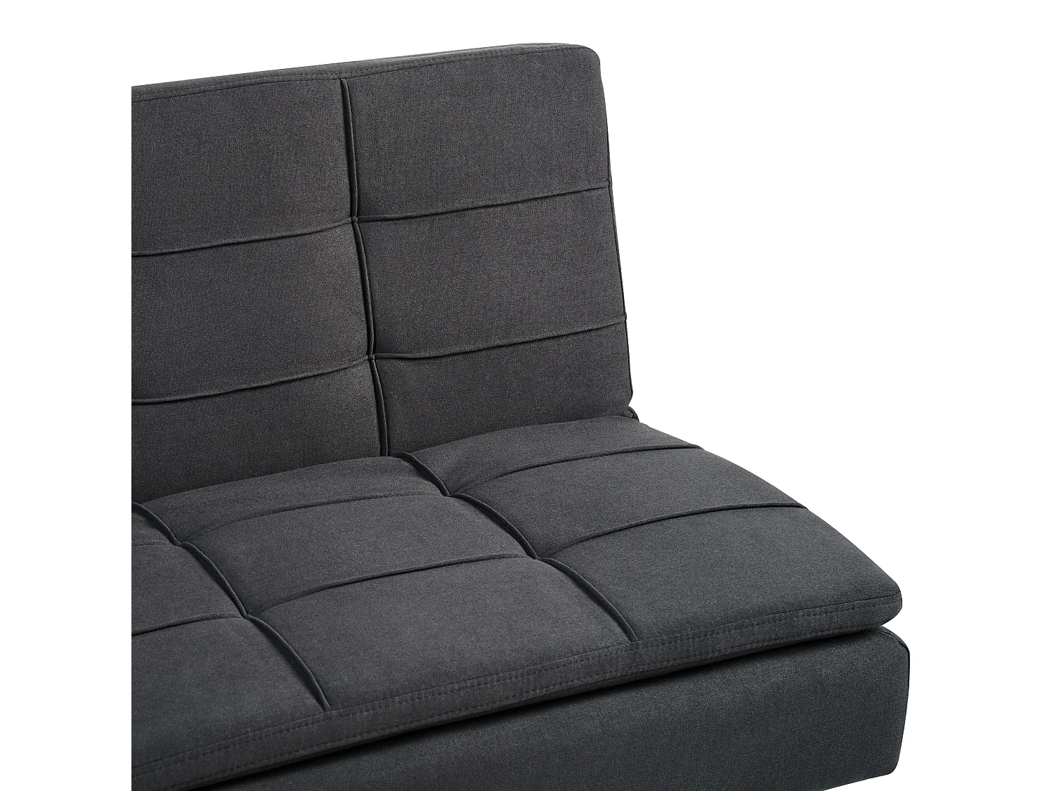 Schlafsofa RONNE Stoff Schwarz 3-Sitzer