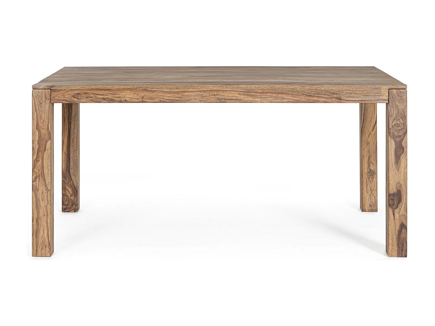 Table à manger Klazik en Bois de Sheesham naturel - Élégance naturelle et robustesse-Largeur 160 cm