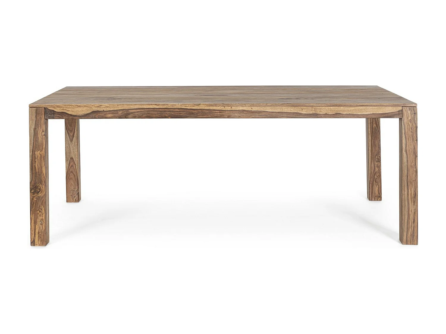 Table à manger Klazik en Bois de Sheesham naturel - Élégance naturelle et robustesse-Largeur 160 cm