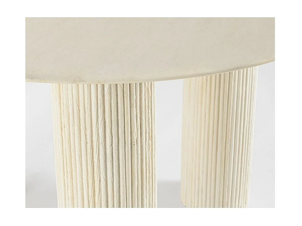 Bozar ronde massief houten eettafel 120 cm-Kleur Natuurlijk