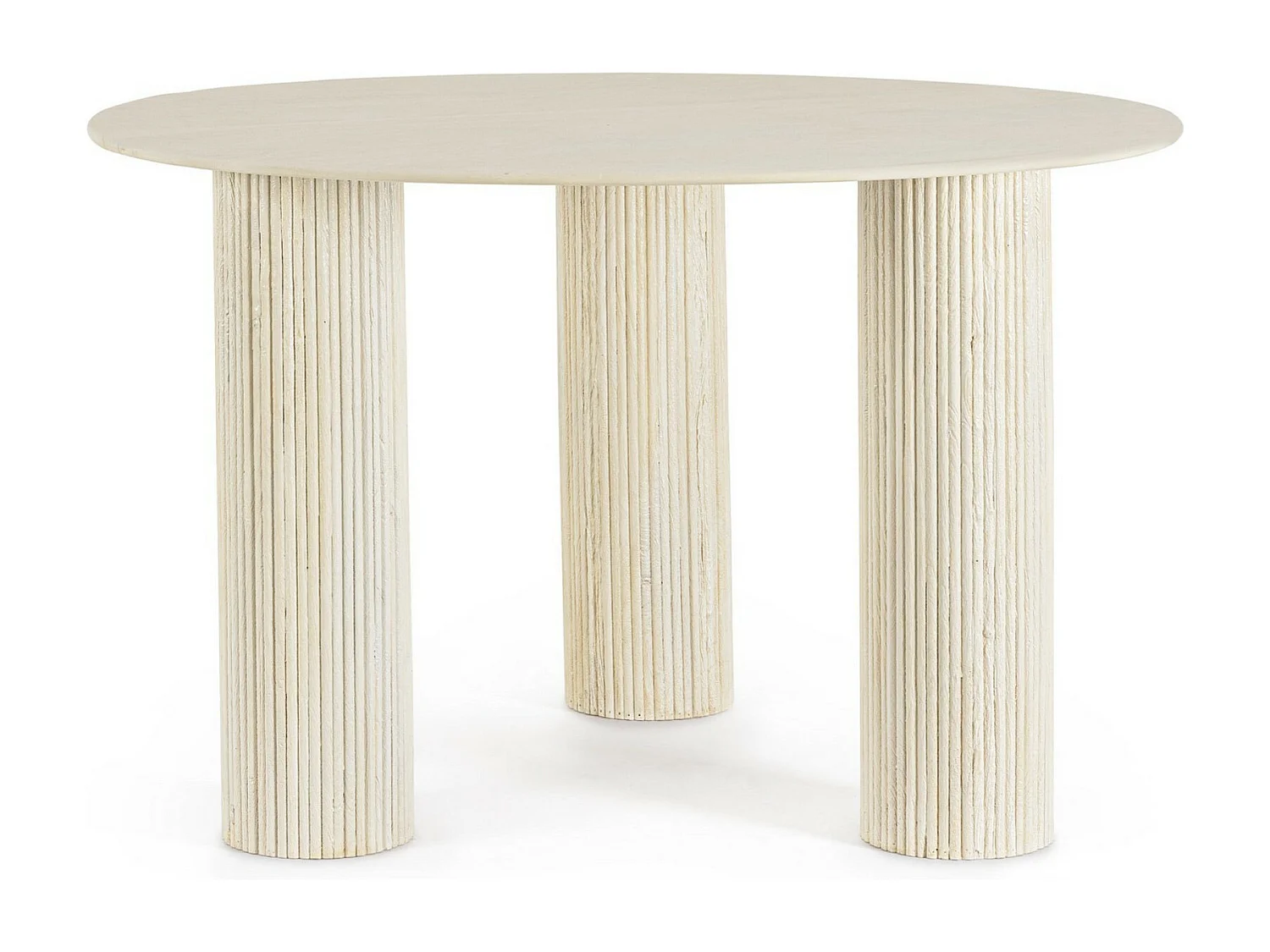 Bozar ronde massief houten eettafel 120 cm-Kleur Natuurlijk