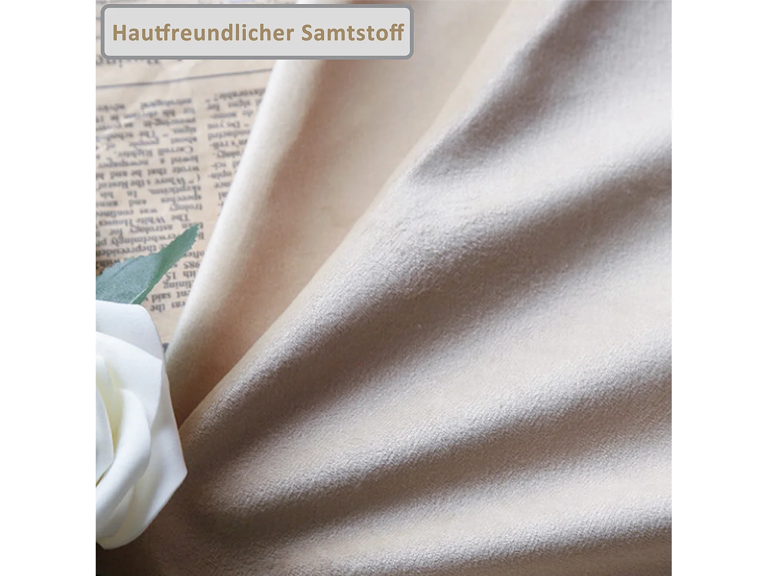 Polsterbett 90 x 200 cm – Schlafsofa mit 2 Schubladen – Samt – Beige