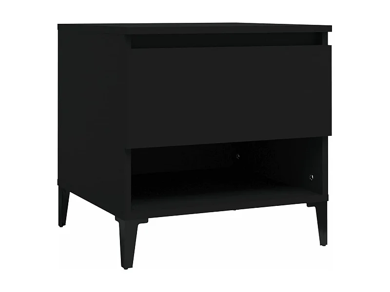 Table d'appoint Noir 50x46x50 Bois d’ingénierie