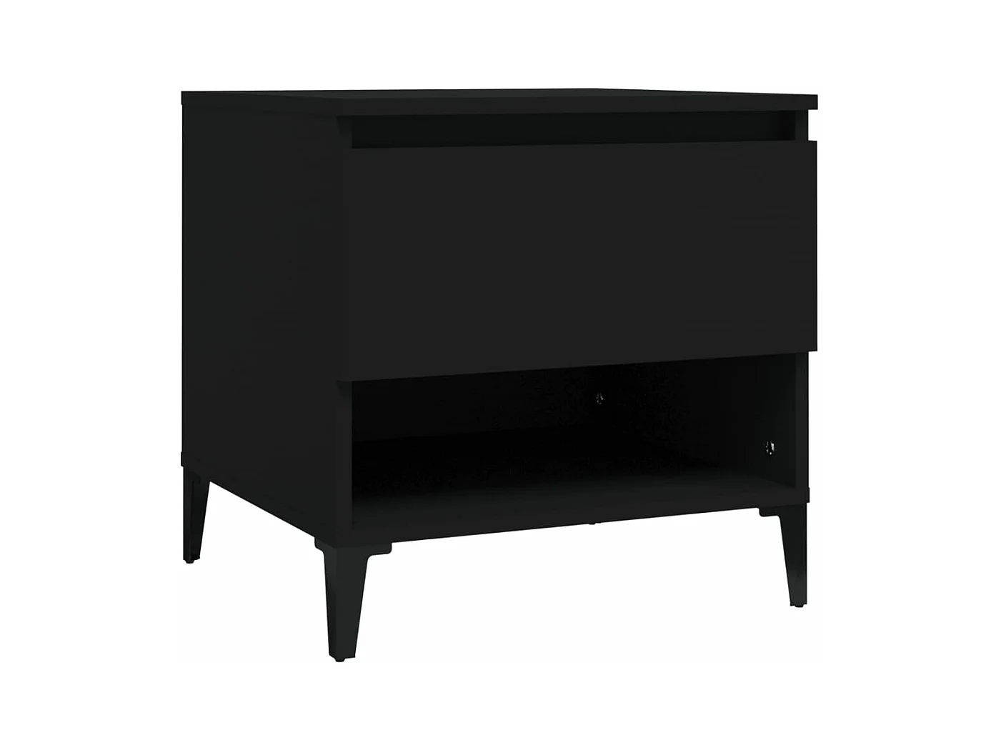 Table d'appoint Noir 50x46x50 Bois d’ingénierie