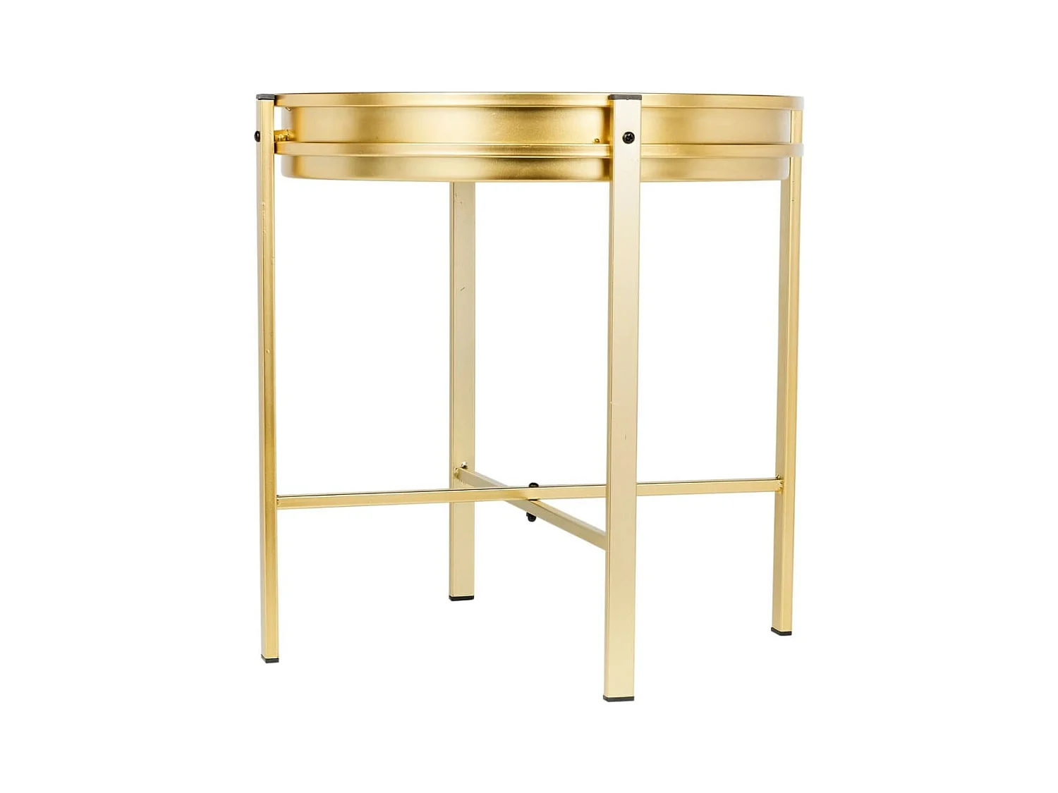 Home&Styling Table d'appoint avec horloge doré