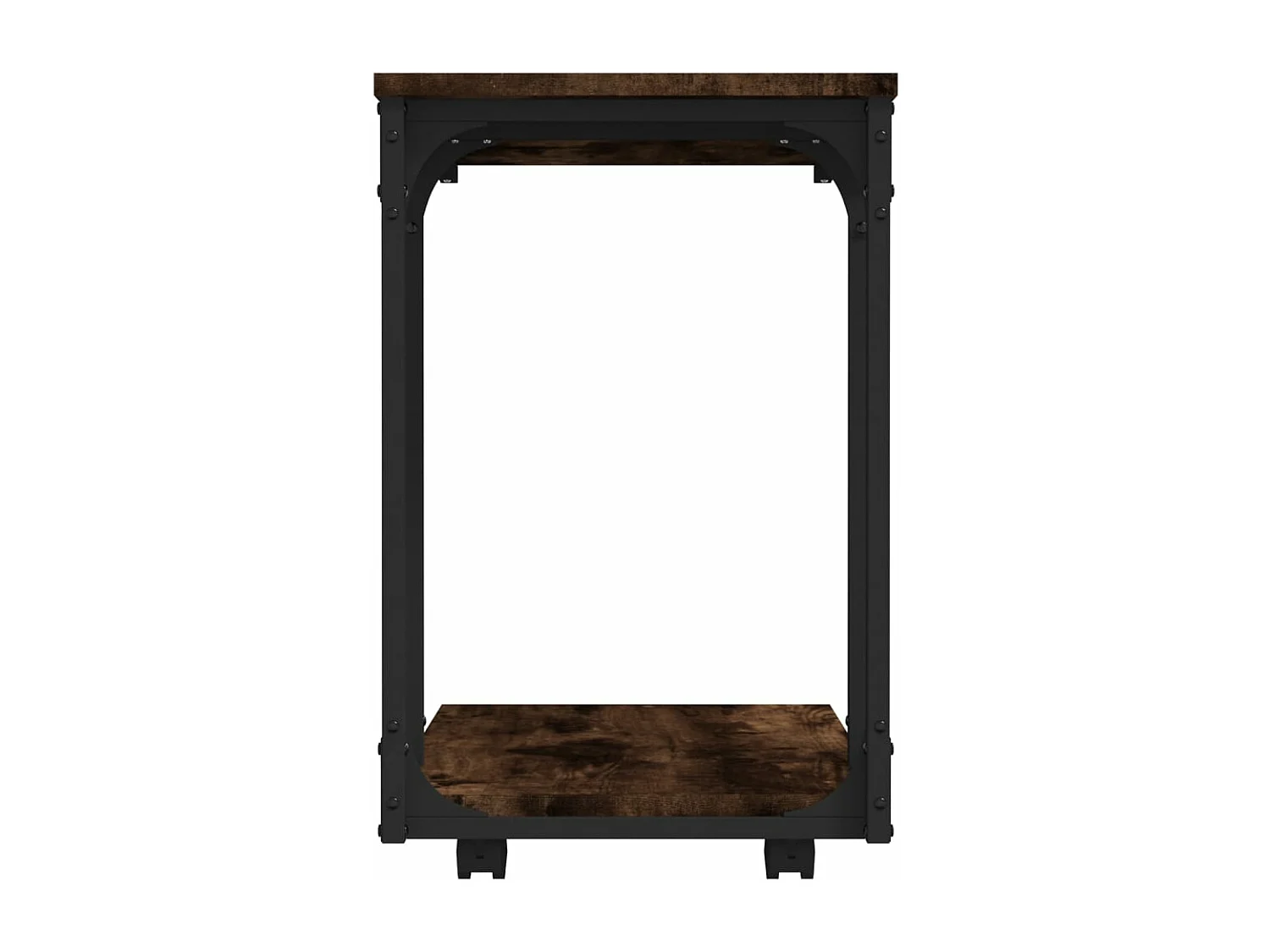 Table d'appoint à roues Chêne fumé 50x35x55,5