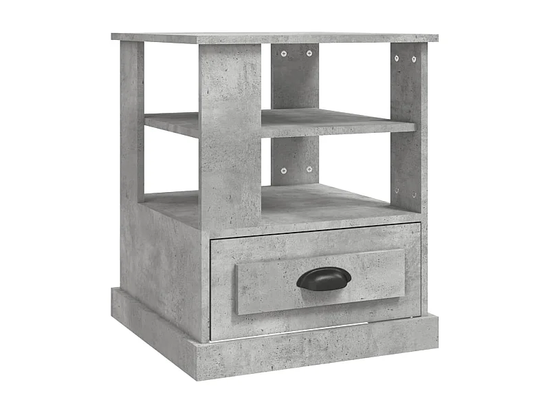 Table d'appoint gris béton 50x50x60 bois d'ingénierie