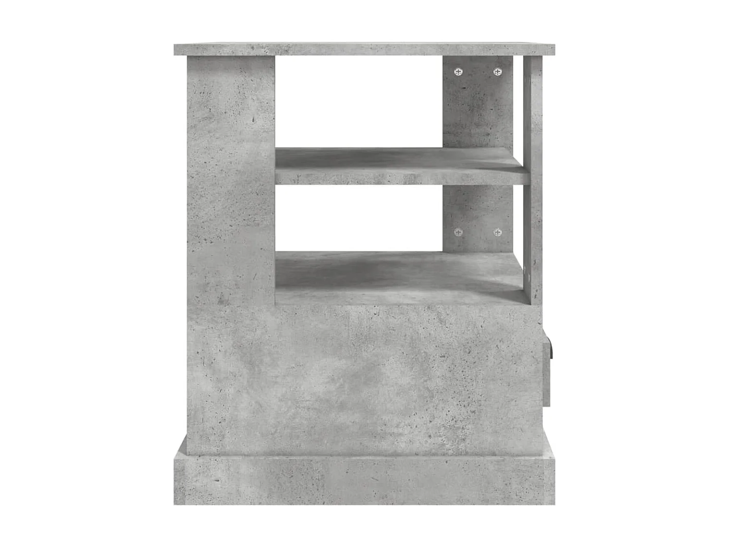 Table d'appoint gris béton 50x50x60 bois d'ingénierie