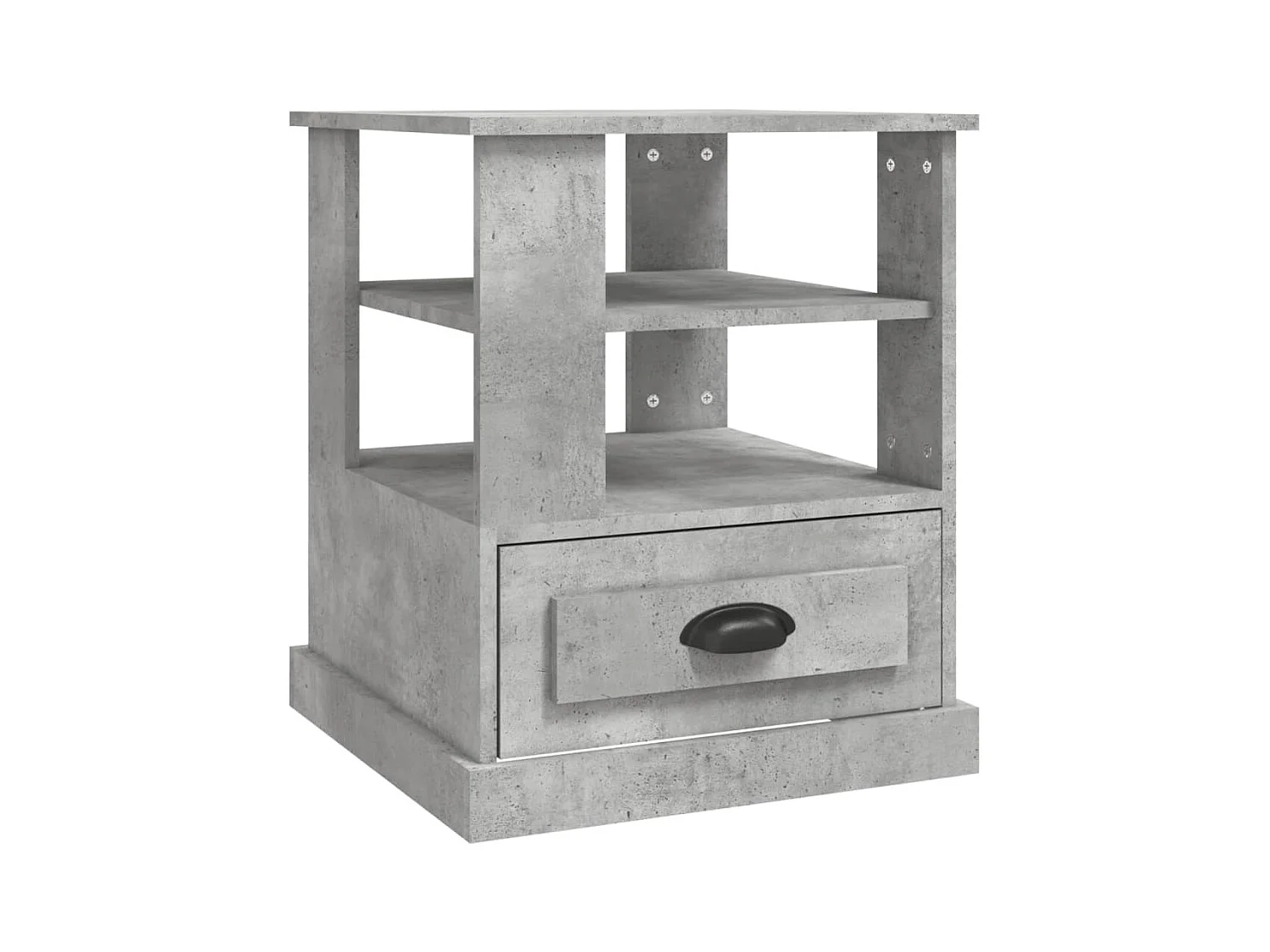 Table d'appoint gris béton 50x50x60 bois d'ingénierie