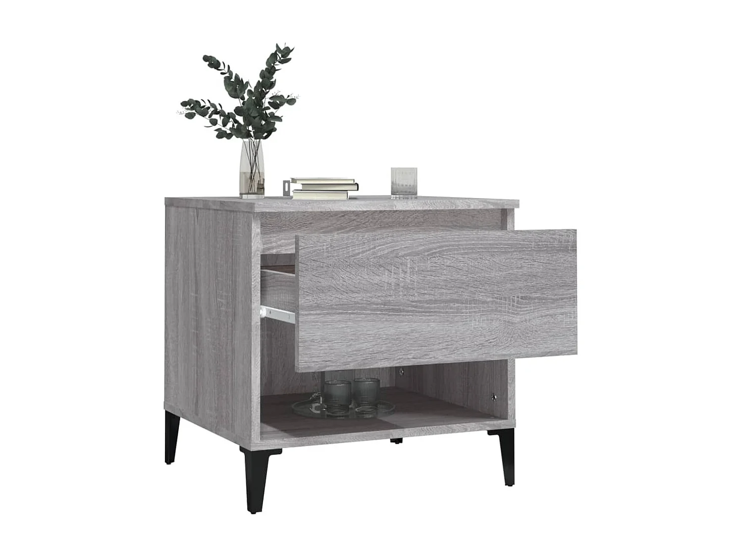 Table d'appoint Sonoma gris 50x46x50 Bois d'ingénierie