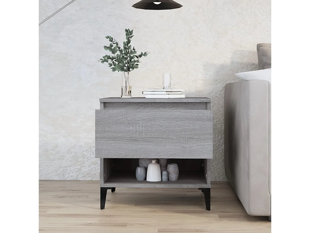 Table d'appoint Sonoma gris 50x46x50 Bois d'ingénierie