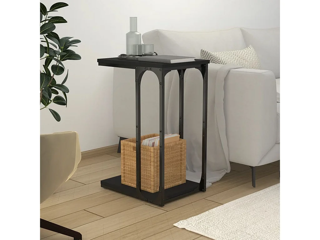 Table d'appoint Noir 40x30x60 Bois d'ingénierie