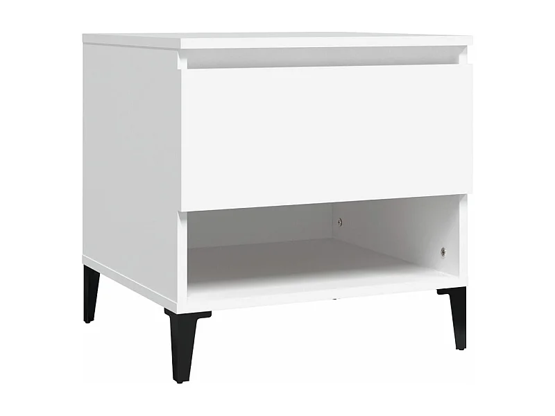 Table d'appoint Blanc 50x46x50 Bois d’ingénierie