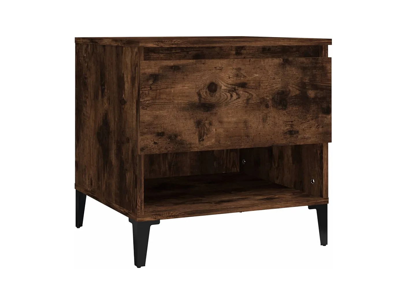 Table d'appoint Chêne fumé 50x46x50 Bois d'ingénierie