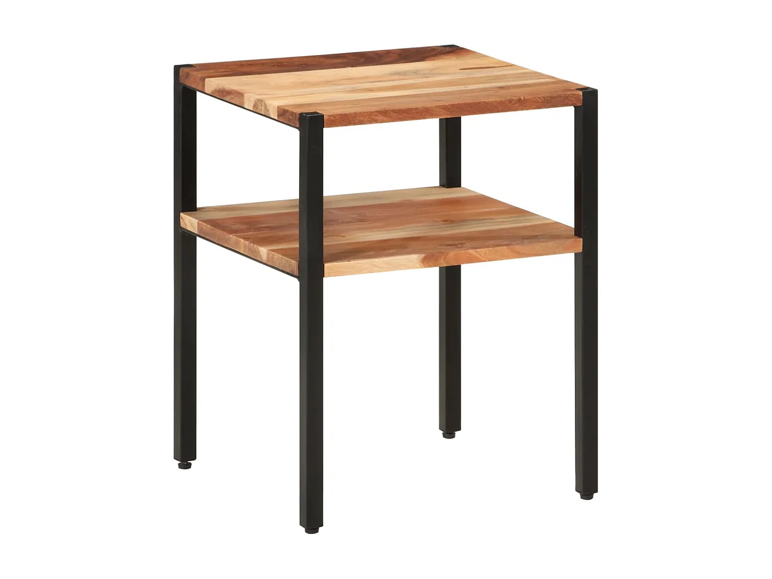 Table d’appoint 35x35x45 bois massif d'acacia et fer