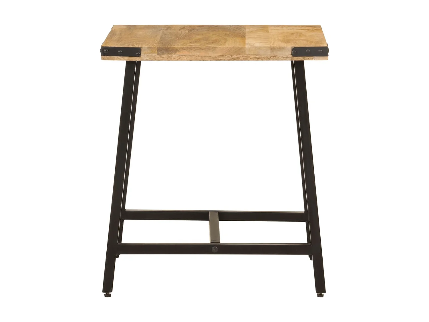Table d’appoint 45x45x50 bois massif de manguier et fer