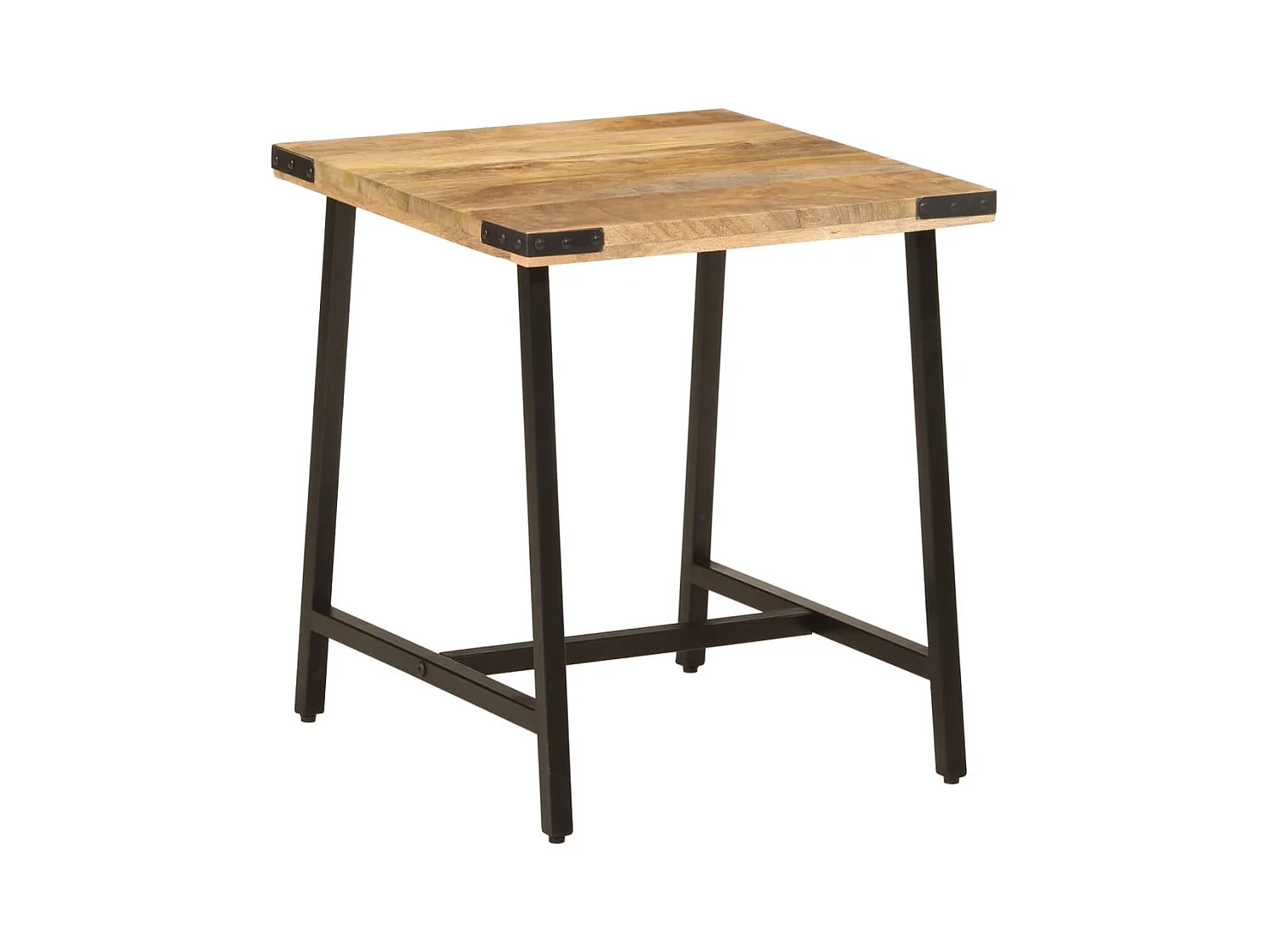 Table d’appoint 45x45x50 bois massif de manguier et fer