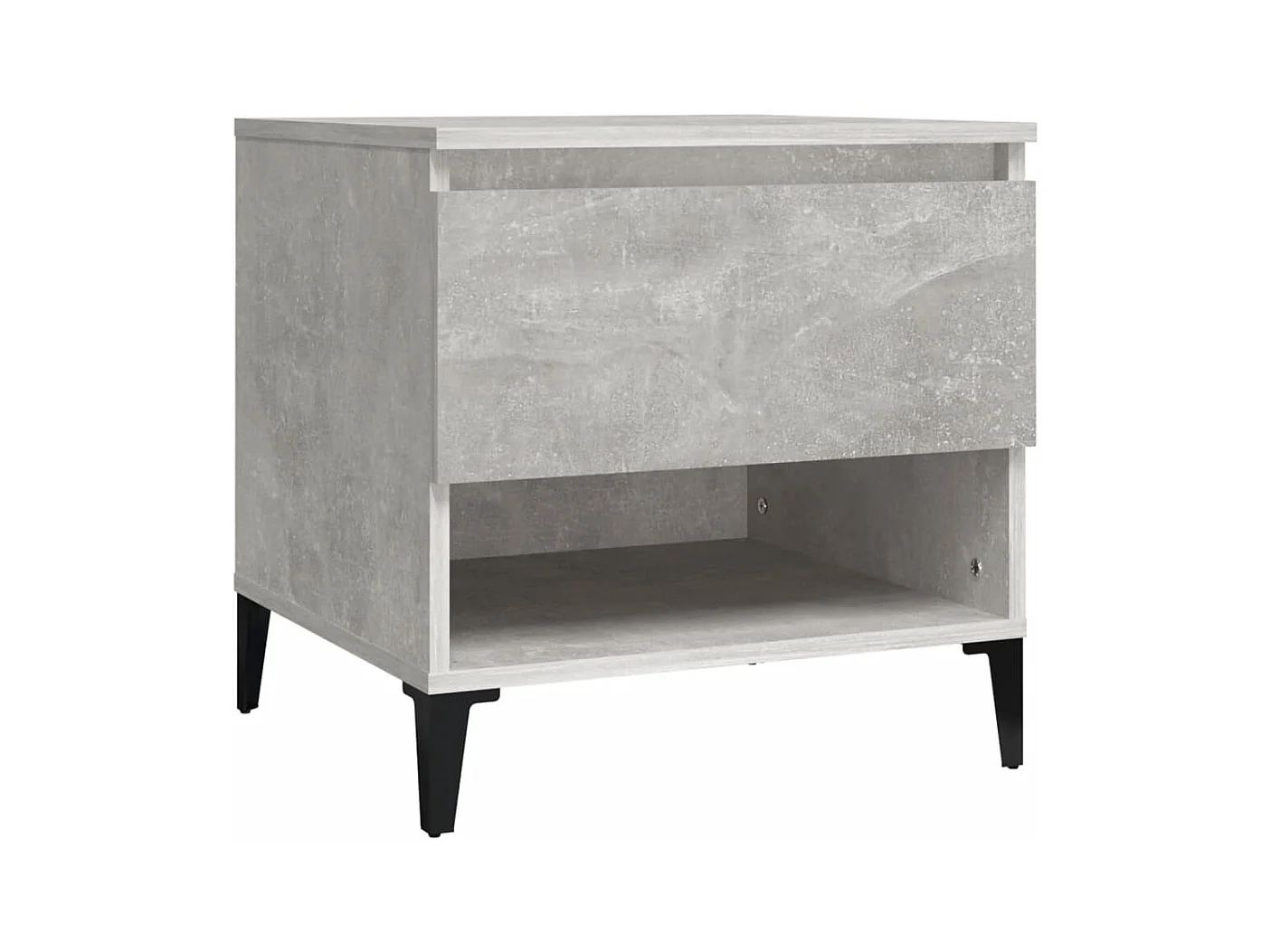 Table d'appoint Gris béton 50x46x50 Bois d'ingénierie