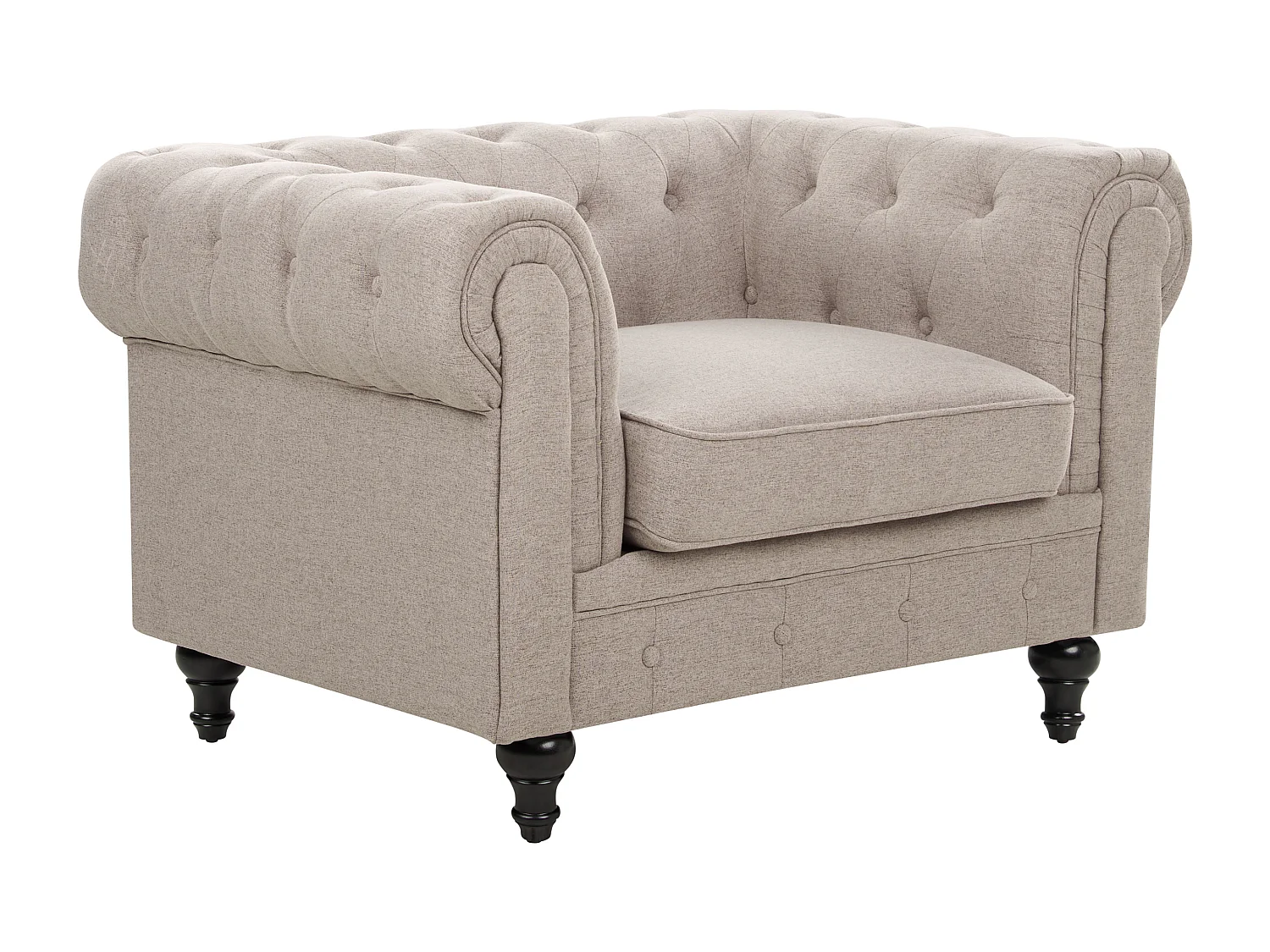 Sillón CHESTERFIELD Tela Gris pardo