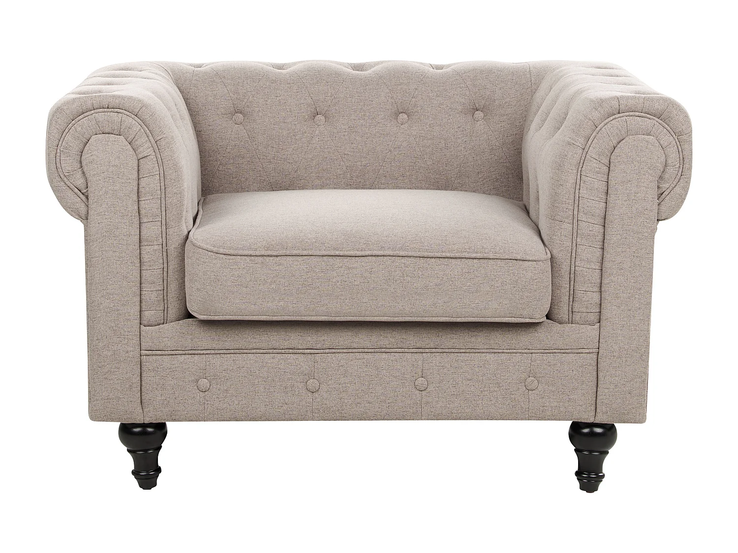 Sillón CHESTERFIELD Tela Gris pardo