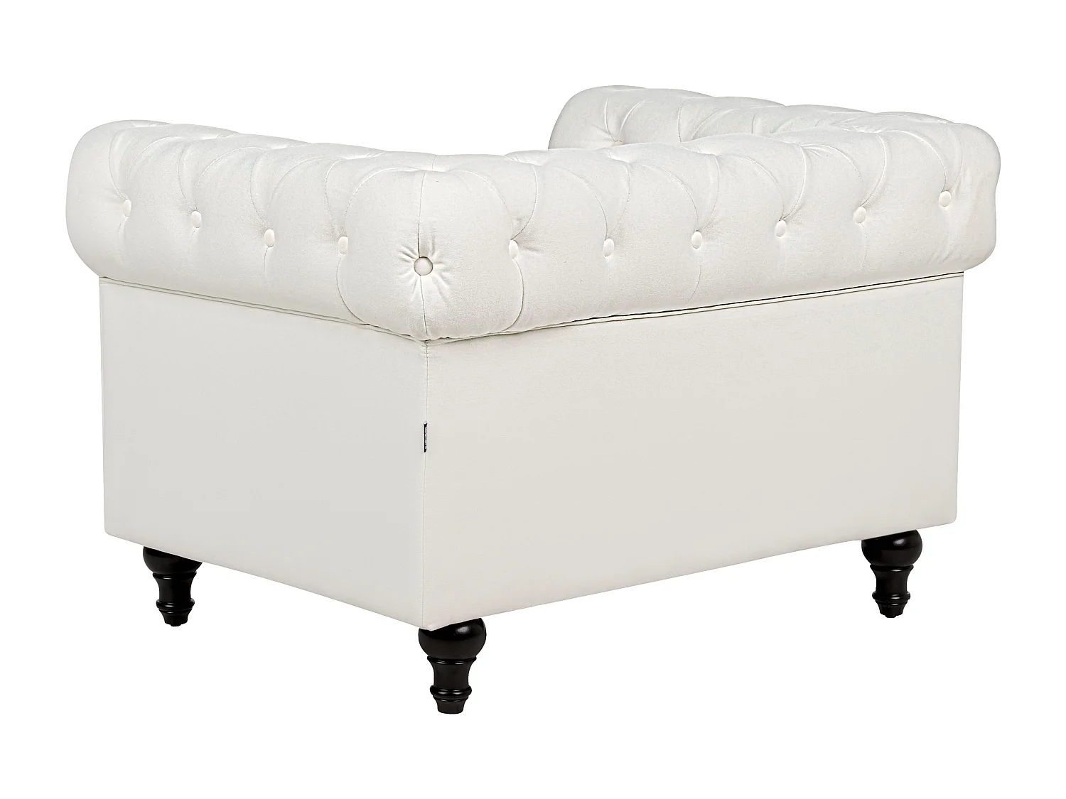 Fauteuil CHESTERFIELD Tissu Blanc cassé