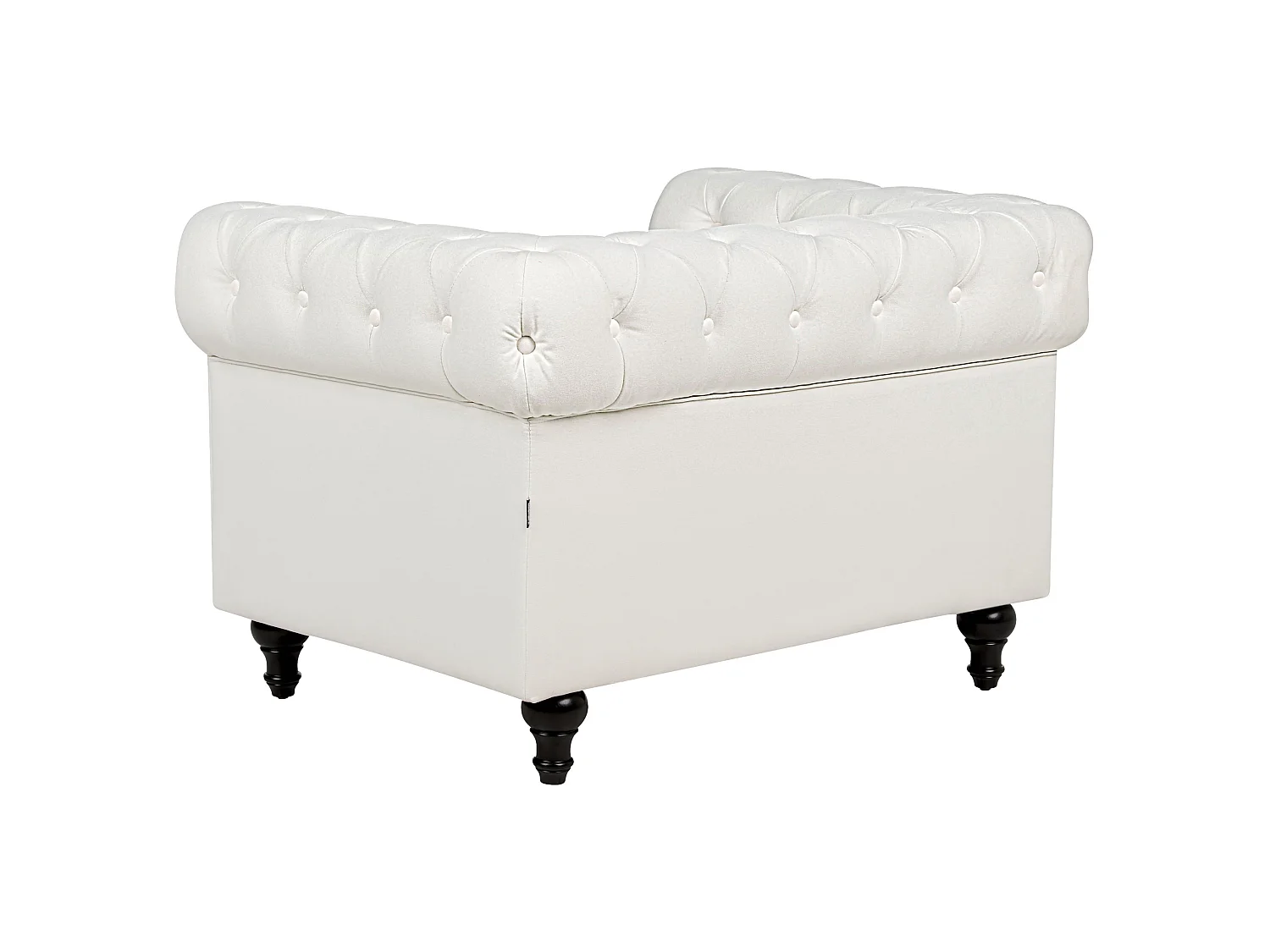Fauteuil CHESTERFIELD Stof Gebroken wit