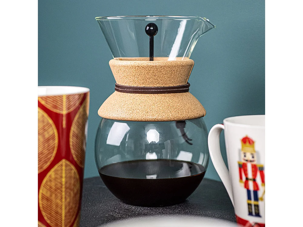 CAFETIERE POUR OVER FILTRE INOX 8T 1L