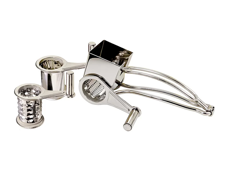 Moulin râpe à fromage 3 tambours en inox