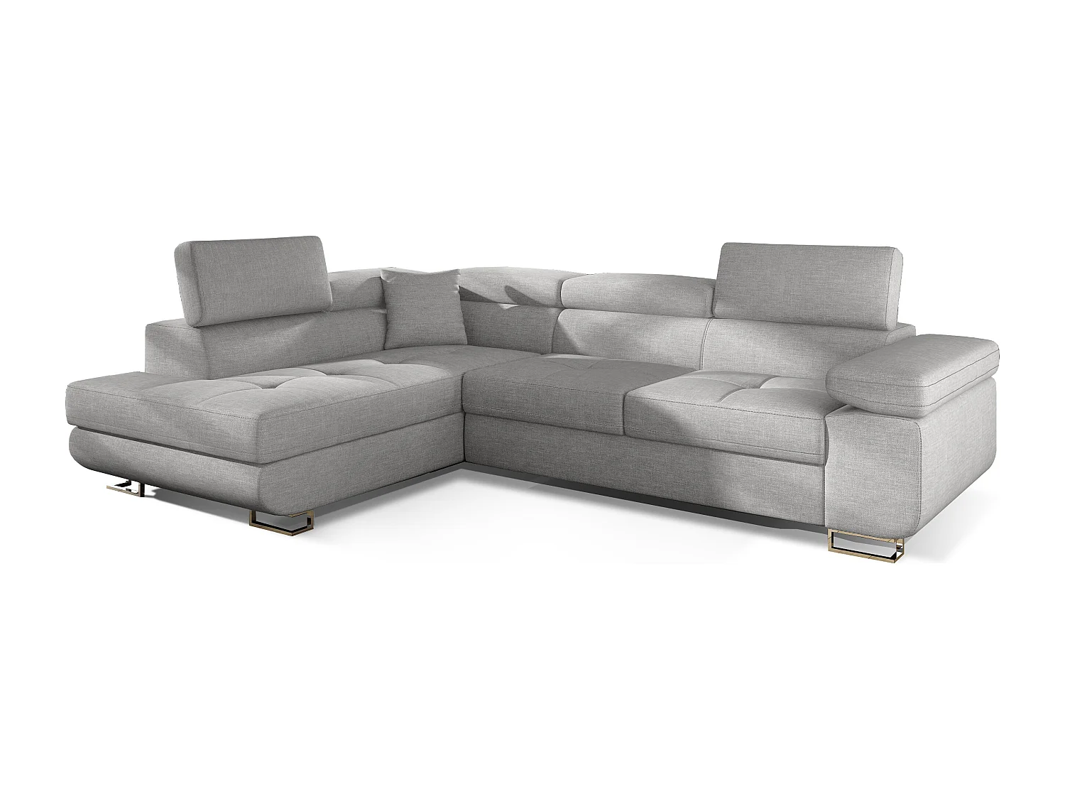 Divano d'angolo Rondon L/Tessuto/Antracite/In Magazzino