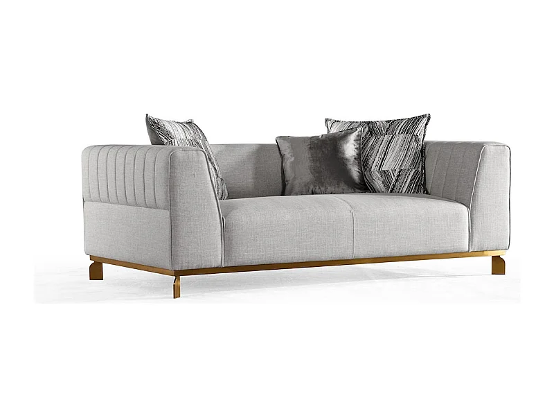 Canapé 2 places en tissu EVEN - Gris clair