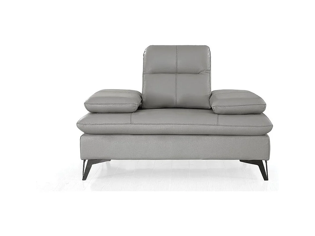Fauteuil cuir Design  avec dossier avance-recul IRIS Gris