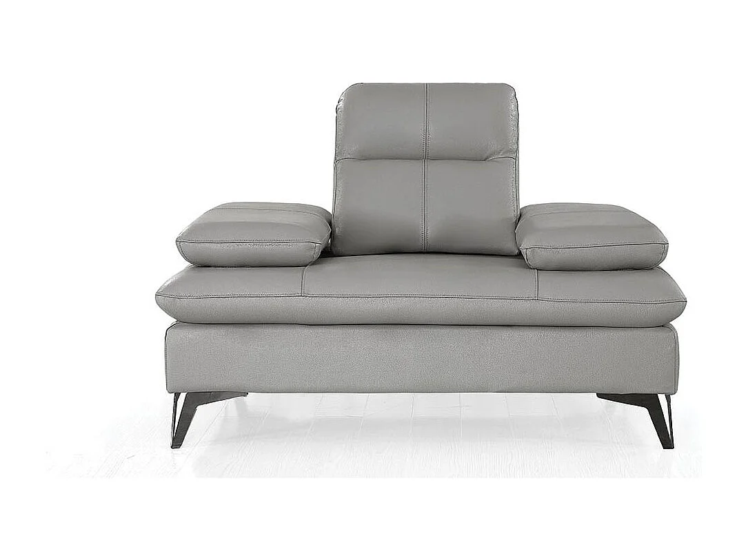 Fauteuil cuir Design  avec dossier avance-recul IRIS Gris